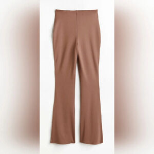 H&M Brown High Waisted Flare Leggings Stretch Athleisure Loungewear Size Medium